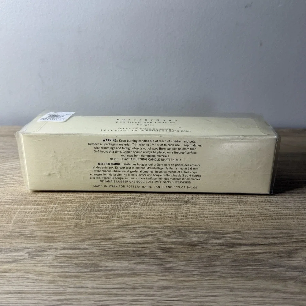 Pottery Barn Pearlized Egg Candles Pastel Blue Green Yellow White Easter Decor 4